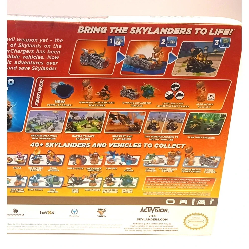 Skylanders SuperChargers Starter Pack Wii U New Sealed Donkey Kong Amiibo 2015